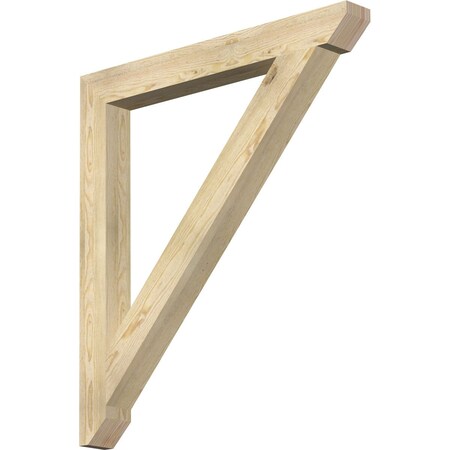Ekena Millwork Traditional Slat Rough Sawn Bracket, Douglas Fir, 4"W x 38"D x 42"H BKT04X38X42TRA06RDF